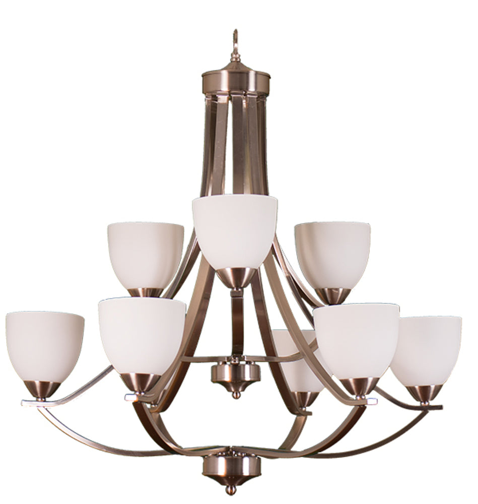 HOMEnhancements Victoria VIC-CH9(WH)-NK Chandelier Light - Brushed Nickel