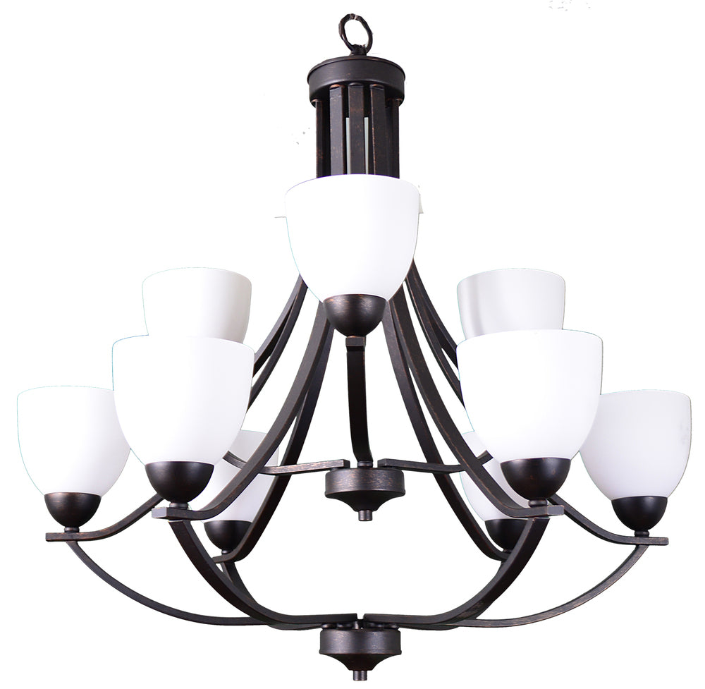 HOMEnhancements Victoria VIC-CH9(WH)-RB Chandelier Light - Rubbed Bronze