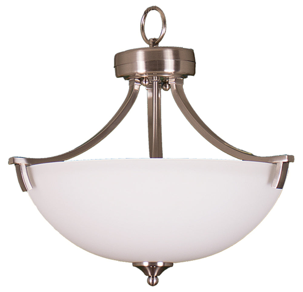 HOMEnhancements Victoria VIC-SF3(WH)-NK Ceiling Light - Brushed Nickel