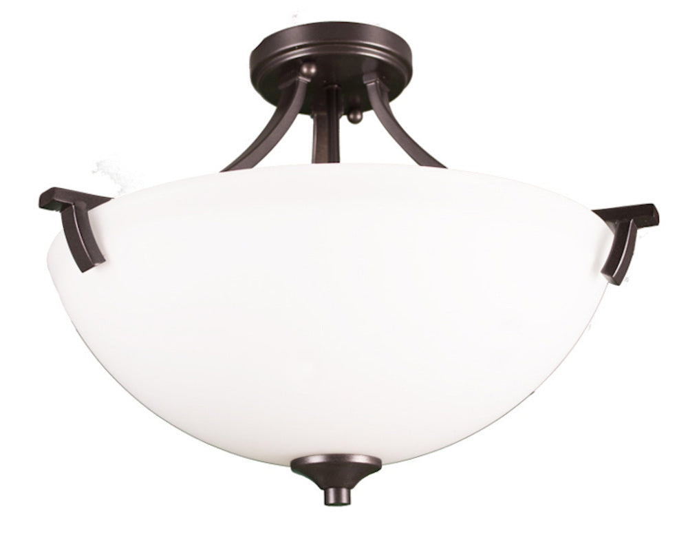 HOMEnhancements Victoria VIC-SF3(WH)-RB Ceiling Light - Rubbed Bronze