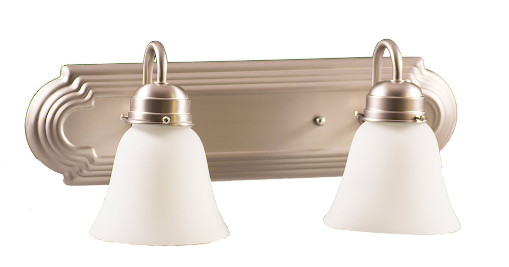 HOMEnhancements Victoria VSBB-2-NK(G-423) Bath Vanity Light 18 in. wide - Brushed Nickel