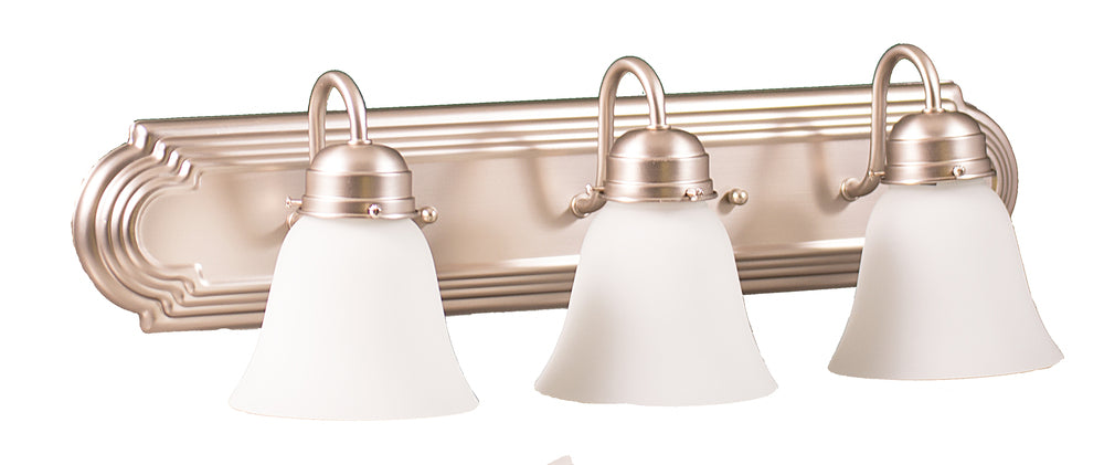 HOMEnhancements Victoria VSBB-3-NK(G-423) Bath Vanity Light 24 in. wide - Brushed Nickel