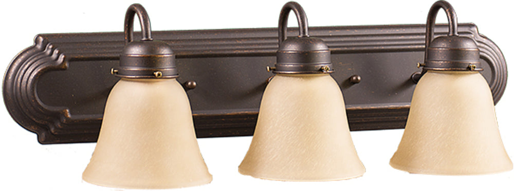 HOMEnhancements Racetrack VSBB-3-RB(G-418) Bath Vanity Light 24 in. wide - Rubbed Bronze