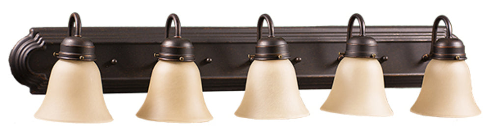 HOMEnhancements Racetrack VSBB-5-RB(G-418) Bath Vanity Light 36 in. wide - Rubbed Bronze