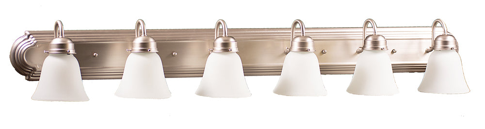 HOMEnhancements Victoria VSBB-6-NK(G-423) Bath Vanity Light 48 in. wide - Brushed Nickel