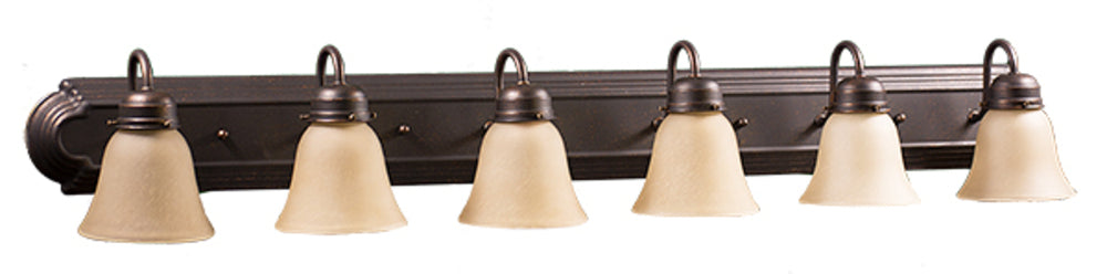 HOMEnhancements Racetrack VSBB-6-RB(G-418) Bath Vanity Light 48 in. wide - Rubbed Bronze