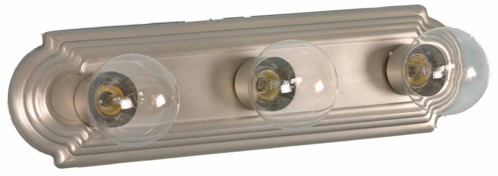 Homenhancements VSR-3-NK  Three Light Vanity Fixture Utility Light Pewter, Nickel, Silver