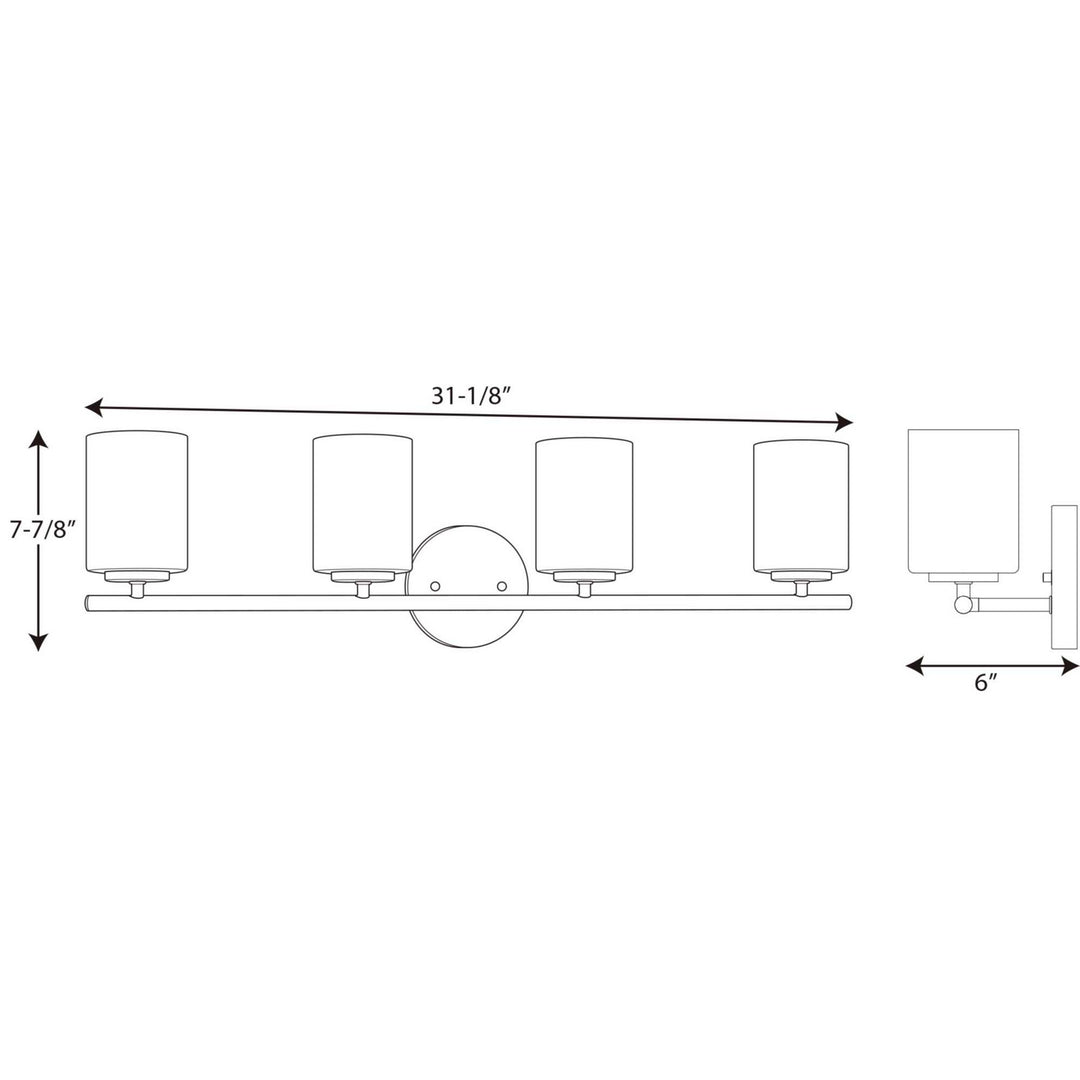 Progress Replay P2160-31 Bath Vanity Light 32 in. wide - Black