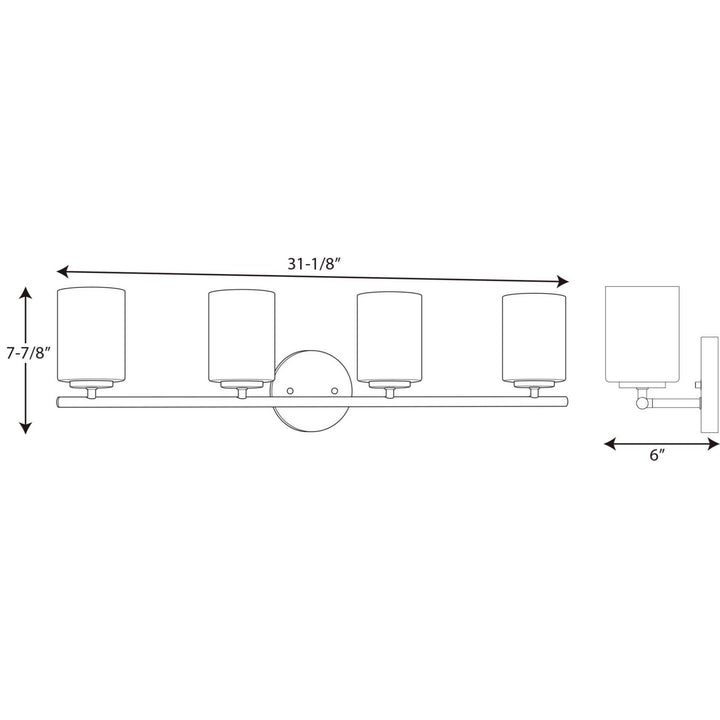 Progress Replay P2160-31 Bath Vanity Light 32 in. wide - Black