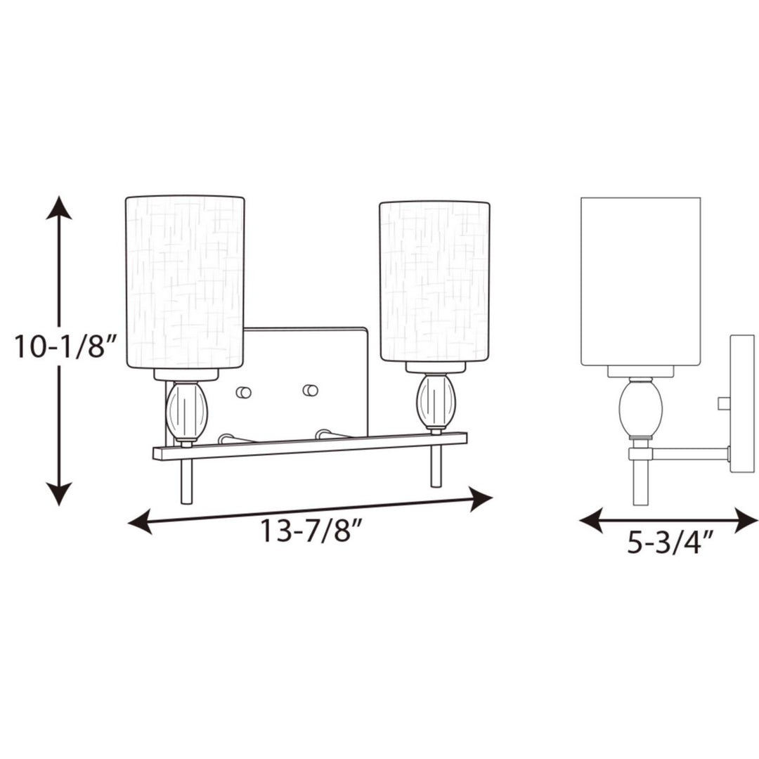 Progress Status P2775-15 Bath Vanity Light 14 in. wide - Polished Chrome