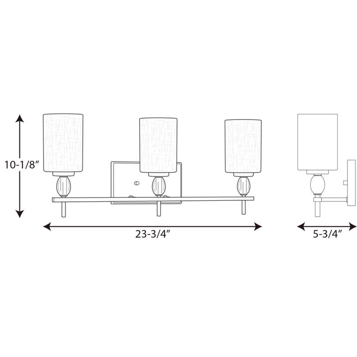 Progress Status P2776-15 Bath Vanity Light 24 in. wide - Polished Chrome
