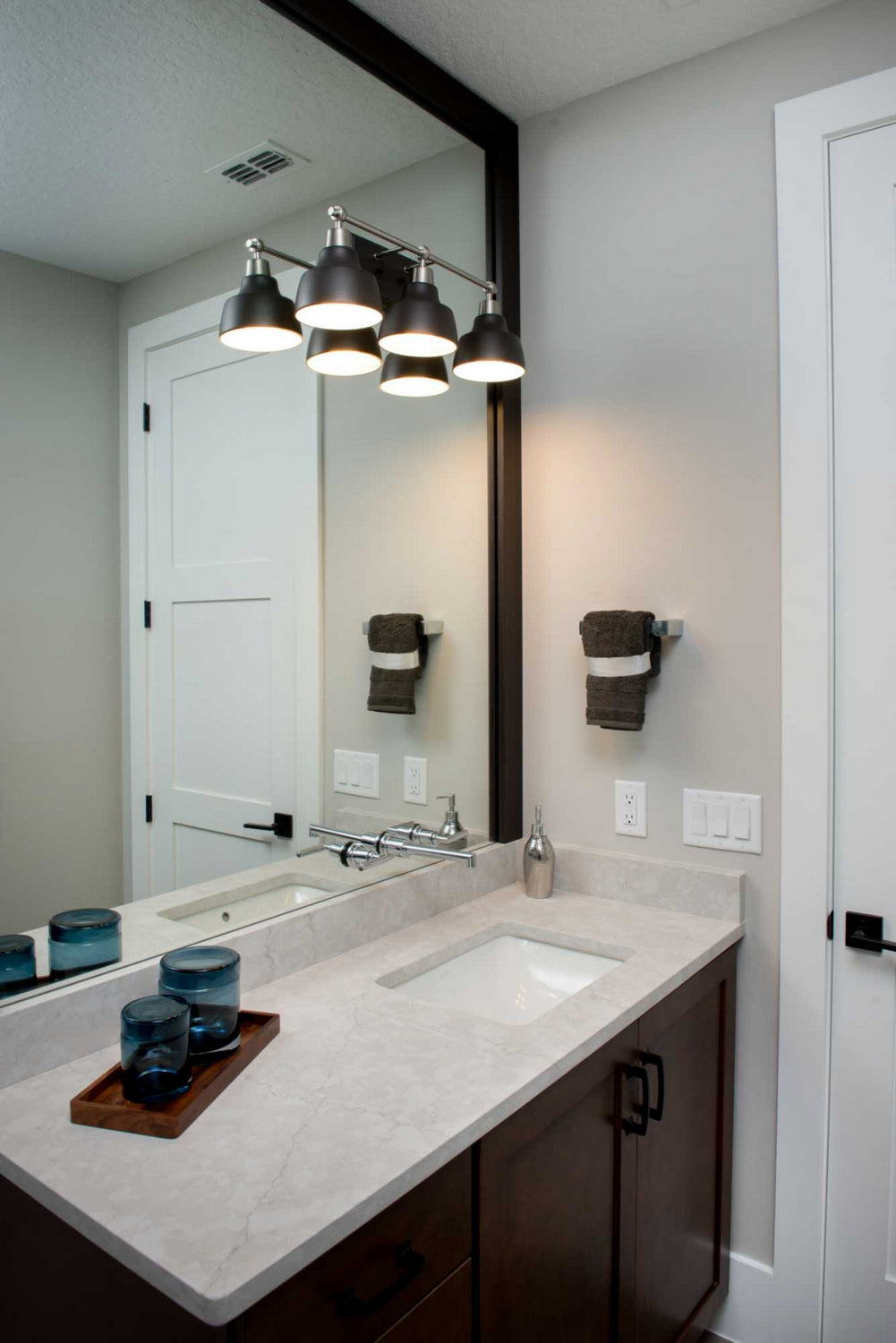 Progress Bramlett P300041-009 Bath Vanity Light 25 in. wide - Brushed Nickel