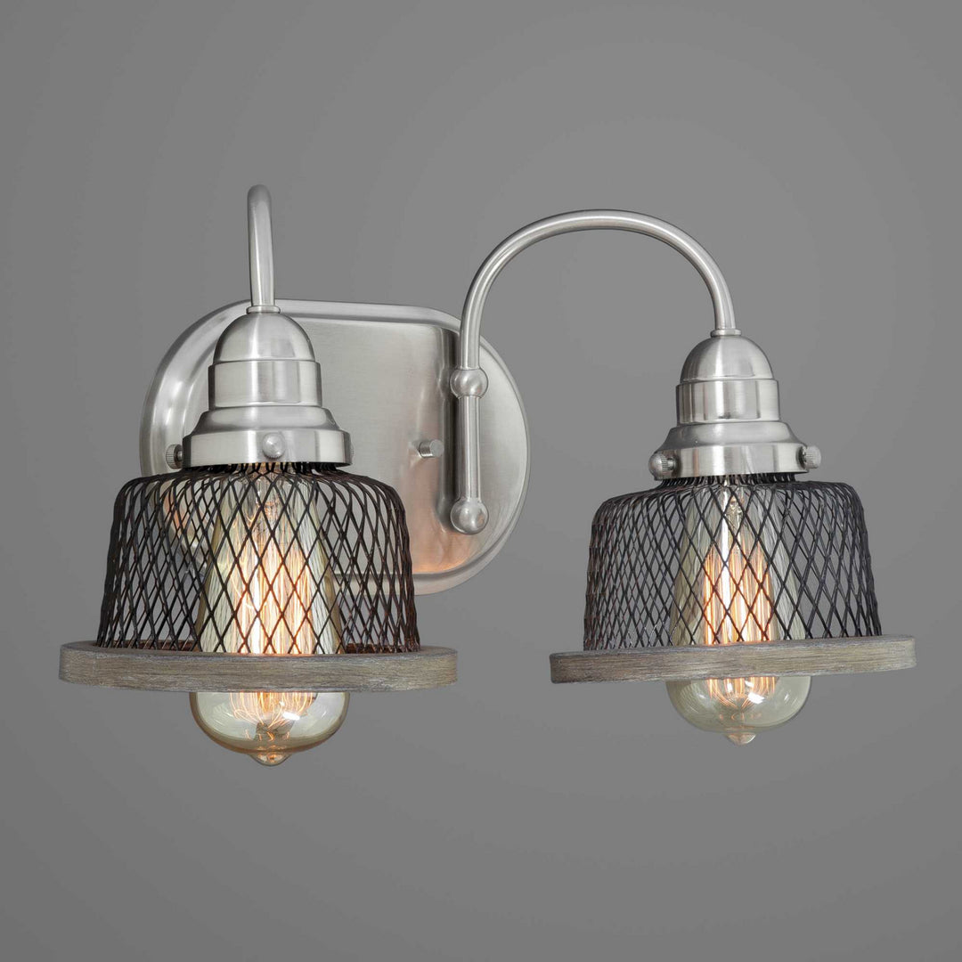 Progress Tilley P300043-009 Bath Vanity Light 15 in. wide - Brushed Nickel