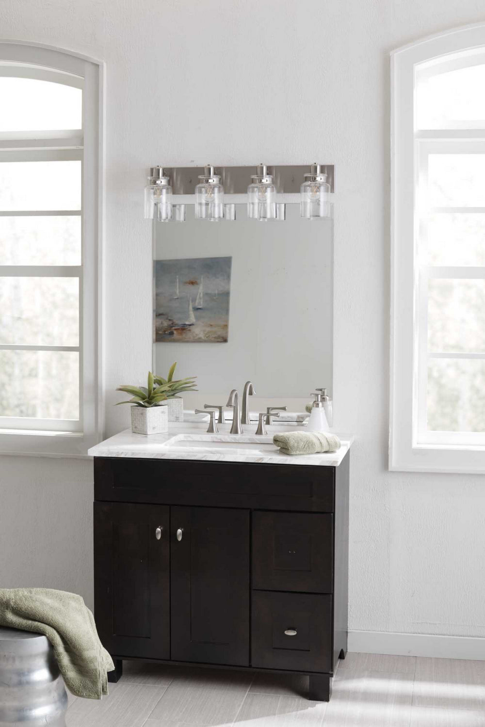 Progress Calhoun P300048-009 Bath Vanity Light 31 in. wide - Brushed Nickel