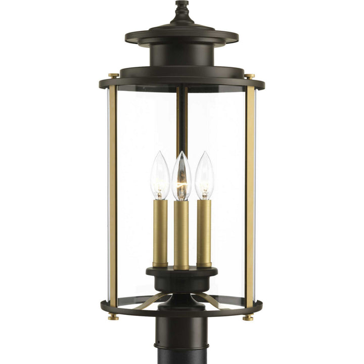 Progress Lighting P540012-020 Squire Three Light Post Lantern Outdoor Bronze / Dark