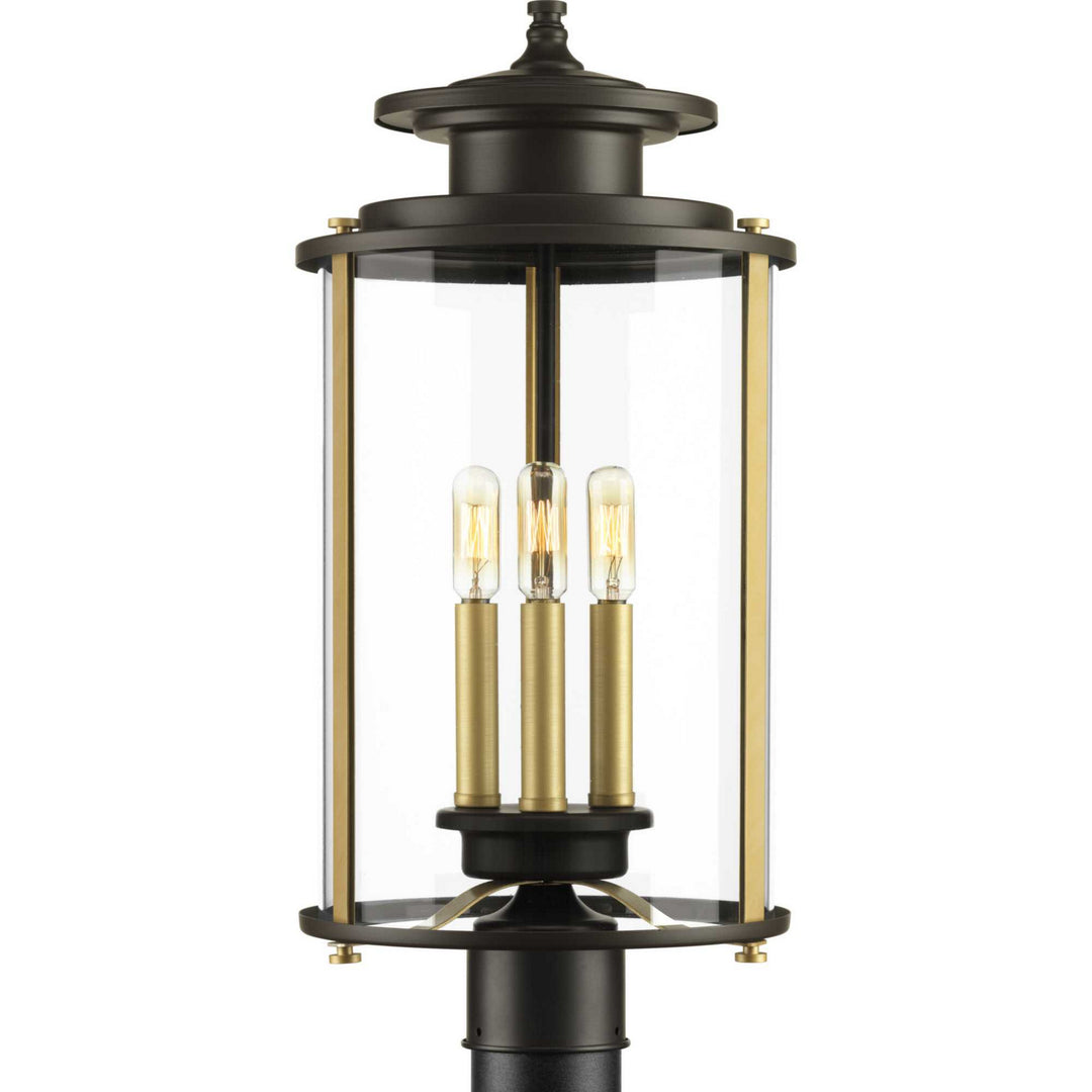Progress Lighting P540012-020 Squire Three Light Post Lantern Outdoor Bronze / Dark