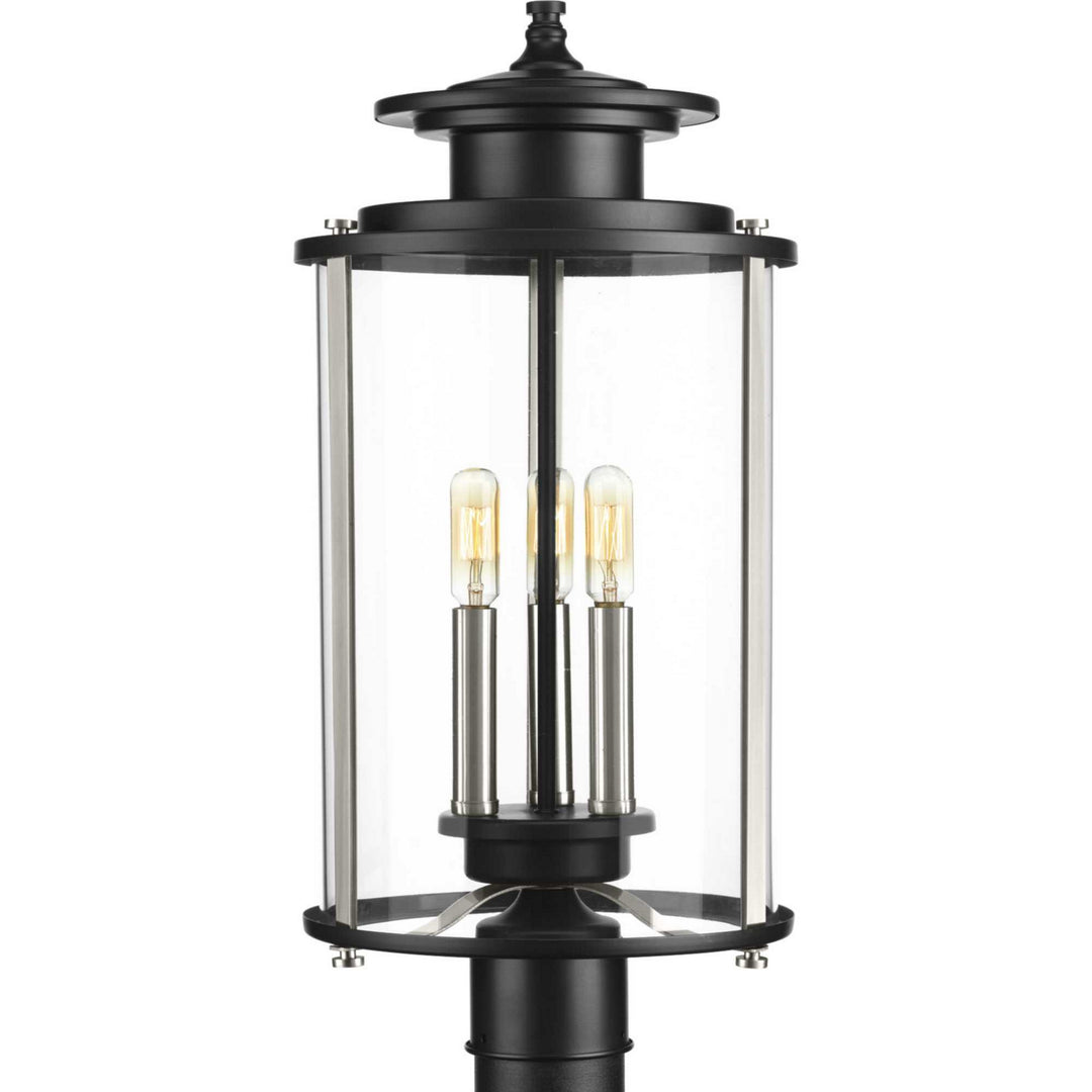 Progress Lighting P540012-031 Squire Three Light Post Lantern Outdoor Black