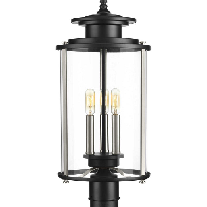 Progress Lighting P540012-031 Squire Three Light Post Lantern Outdoor Black