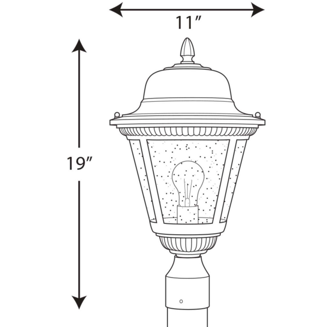 Progress Lighting P5458-31 Westport One Light Post Lantern Outdoor Black