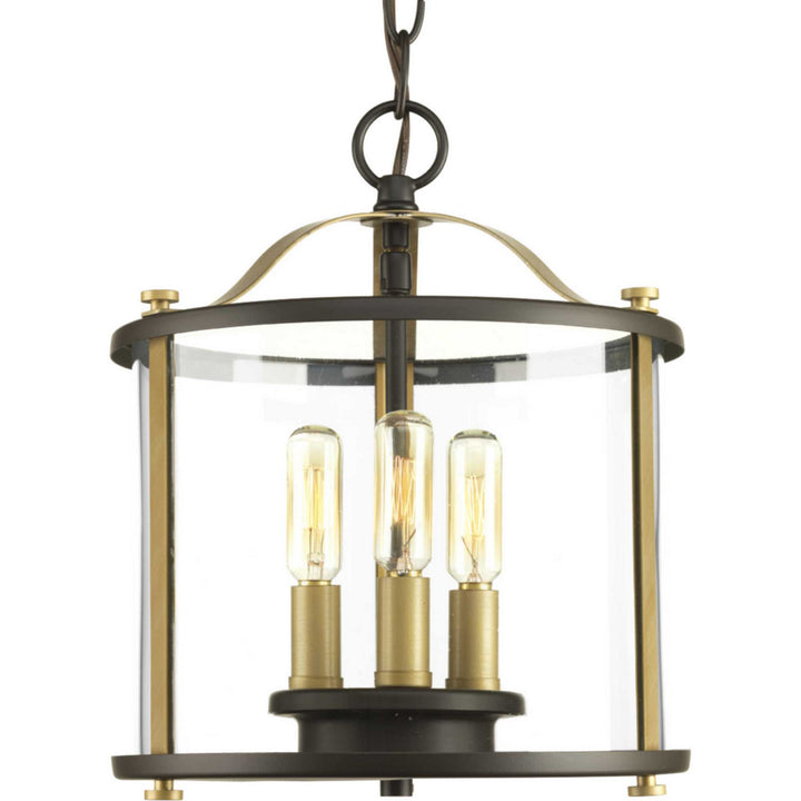 Progress Lighting P550011-020 Squire Three Light Semi-Flush Convertible Outdoor Bronze / Dark