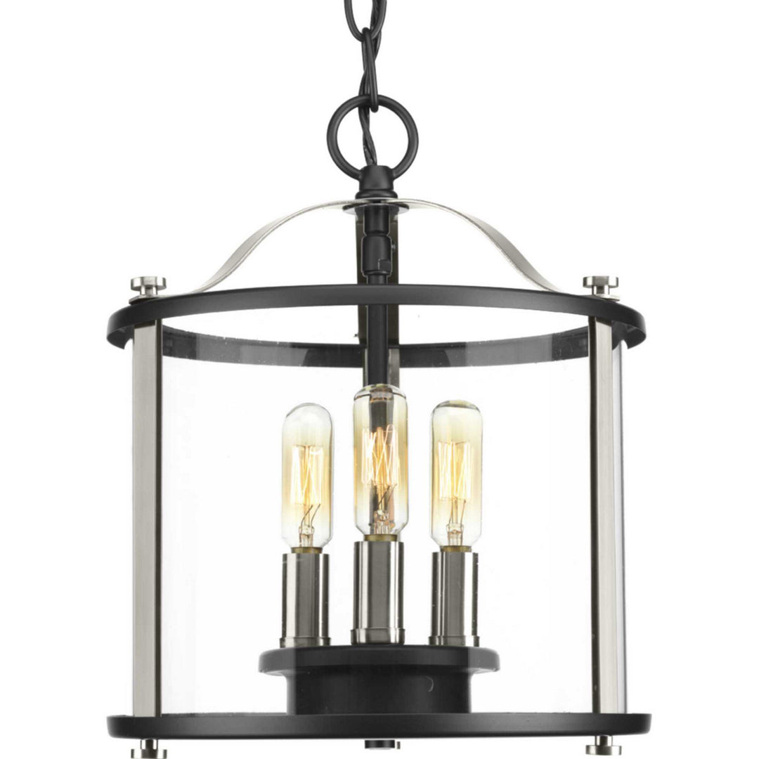 Progress Lighting P550011-031 Squire Three Light Semi-Flush Convertible Outdoor Black
