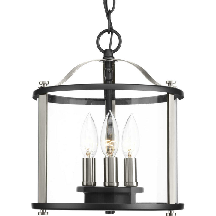 Progress Lighting P550011-031 Squire Three Light Semi-Flush Convertible Outdoor Black