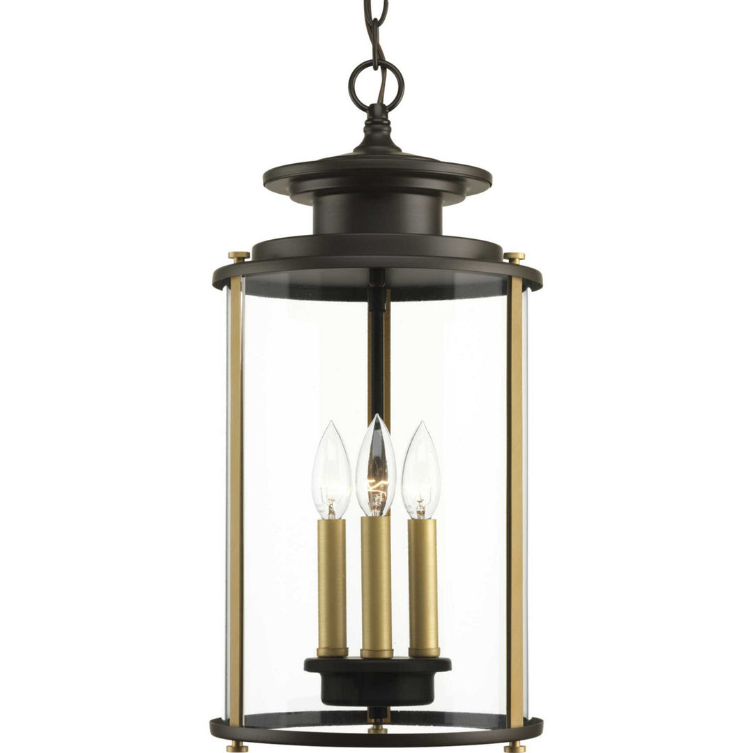 Progress Lighting P550012-020 Squire Three Light Hanging Lantern Outdoor Bronze / Dark
