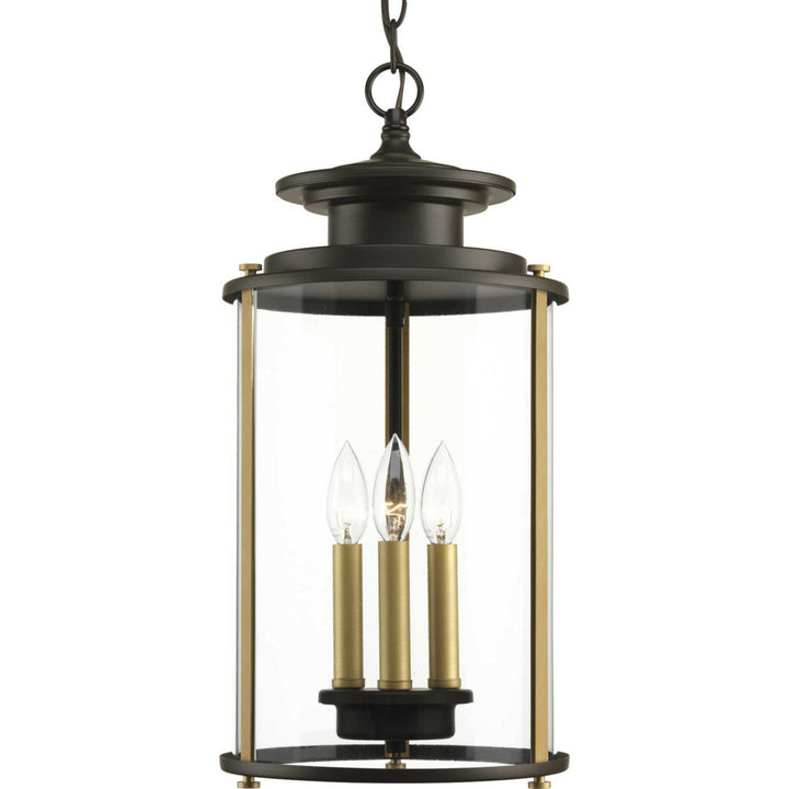 Progress Lighting P550012-020 Squire Three Light Hanging Lantern Outdoor Bronze / Dark