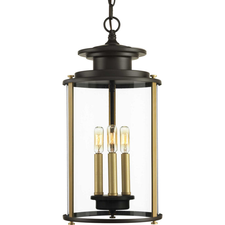 Progress Lighting P550012-020 Squire Three Light Hanging Lantern Outdoor Bronze / Dark