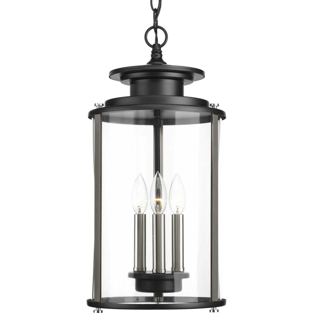 Progress Lighting P550012-031 Squire Three Light Hanging Lantern Outdoor Black
