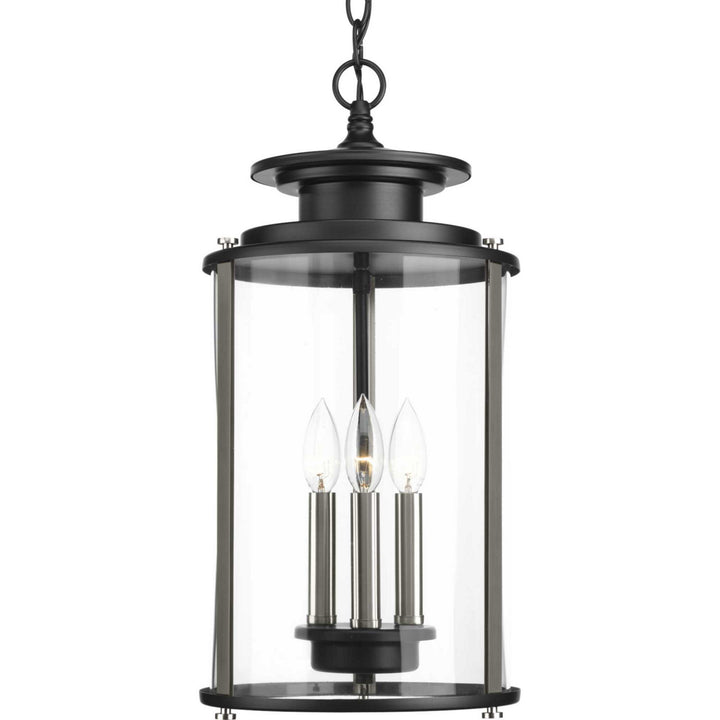 Progress Lighting P550012-031 Squire Three Light Hanging Lantern Outdoor Black