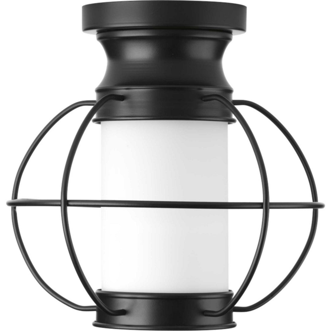 Progress Lighting P550016-031 Haddon One Light Flush Mount Outdoor Black