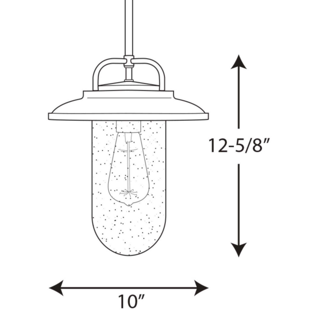 Progress Lighting P550019-031 Beaufort One Light Hanging Lantern Outdoor Bronze / Dark