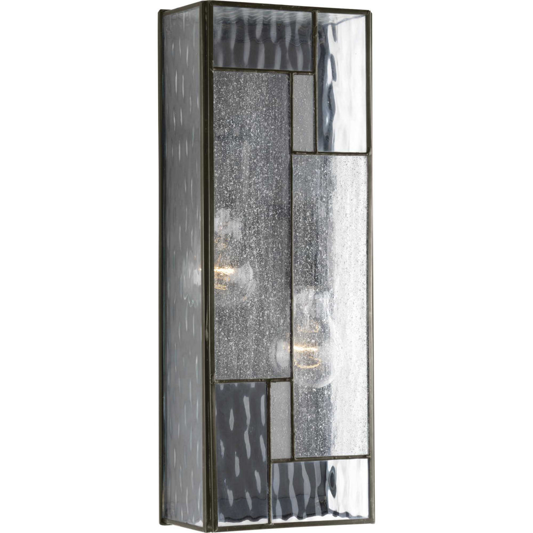 Progress Lighting P560048-129 Geometric Two Light Wall Lantern Outdoor Bronze / Dark