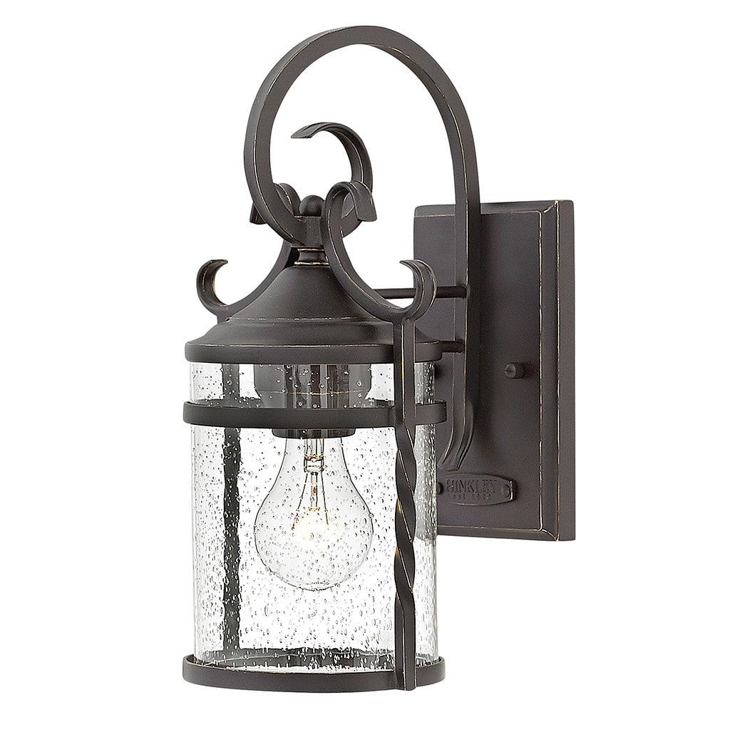 Hinkley Lighting 1140OL-CL  Casa Outdoor Olde Black With Clear Seedy Glass