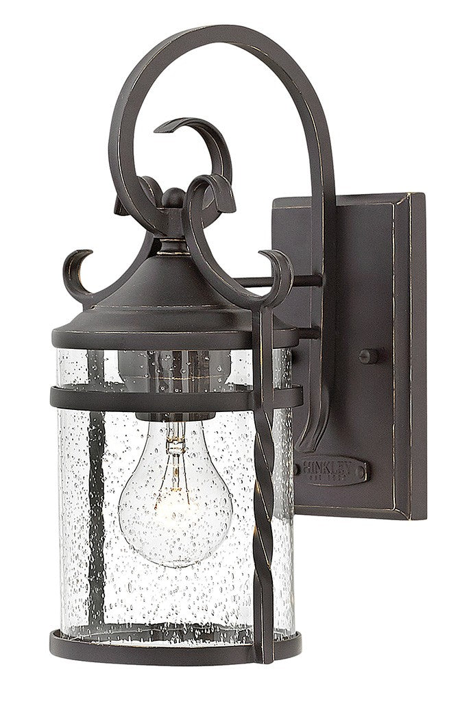 Hinkley Lighting 1140OL-CL  Casa Outdoor Olde Black With Clear Seedy Glass