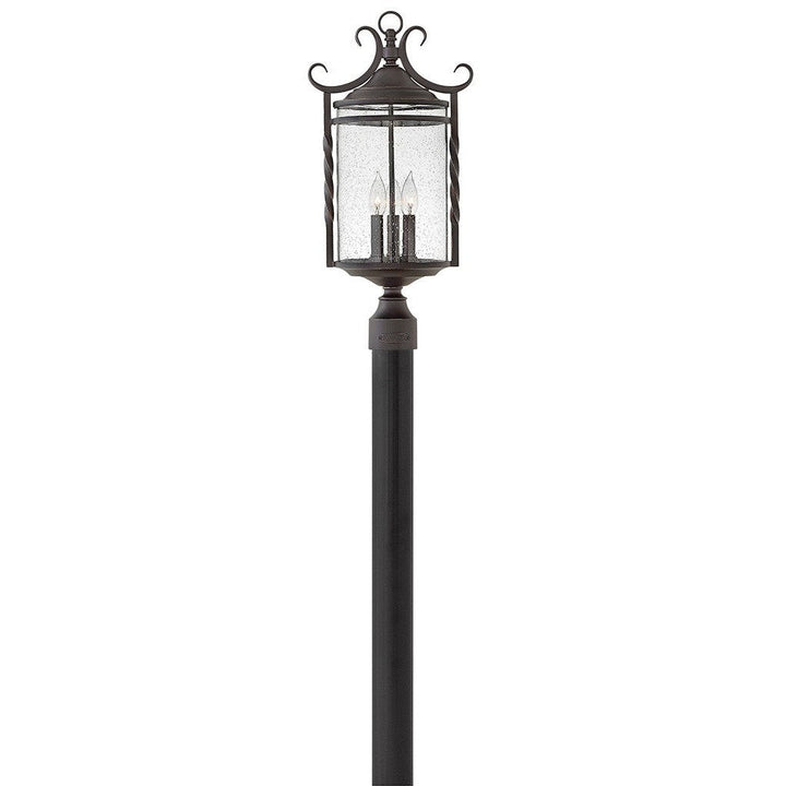 Hinkley Lighting 1141OL-CL  Casa Outdoor Olde Black With Clear Seedy Glass