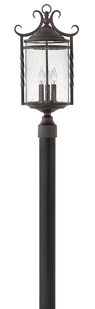 Hinkley Lighting 1141OL-CL  Casa Outdoor Olde Black With Clear Seedy Glass