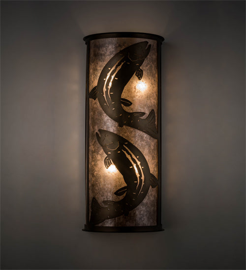 Meyda Tiffany Leaping Trout 82464 Wall Light - Antique Copper