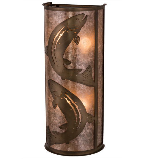 Meyda Tiffany Leaping Trout 82464 Wall Light - Antique Copper