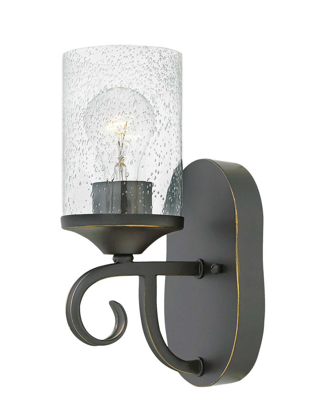 Hinkley Casa 4010OL-CL Wall Sconce Light - Olde Black with Clear Seedy glass