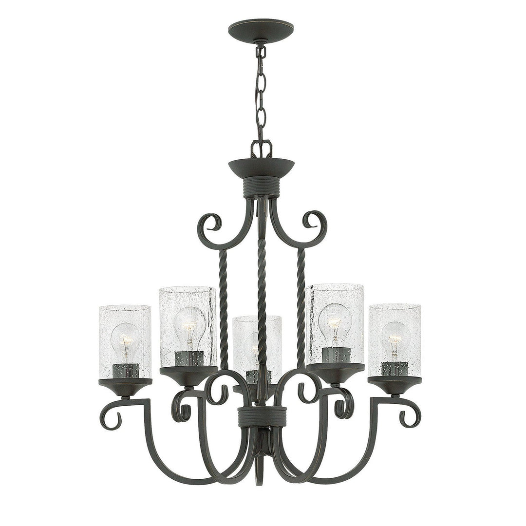 Hinkley Casa 4015OL-CL Chandelier Light - Olde Black with Clear Seedy glass