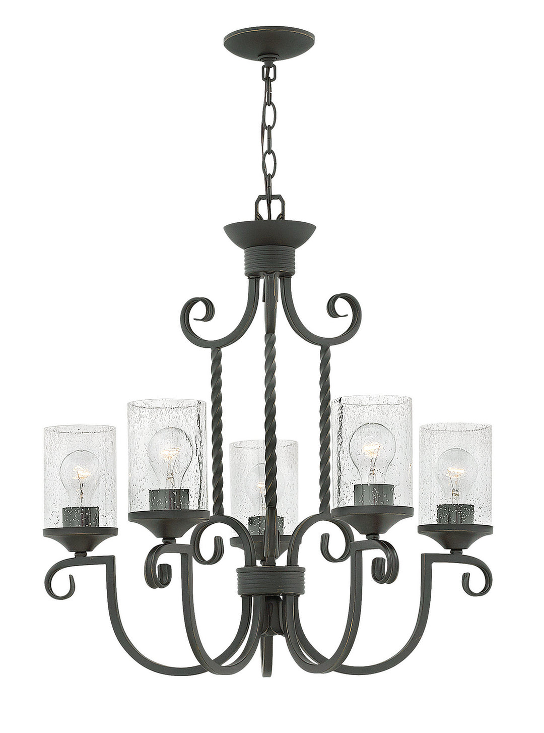 Hinkley Casa 4015OL-CL Chandelier Light - Olde Black with Clear Seedy glass