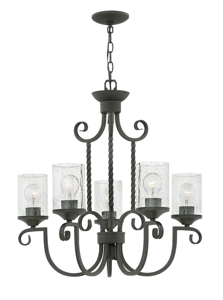 Hinkley Casa 4015OL-CL Chandelier Light - Olde Black with Clear Seedy glass