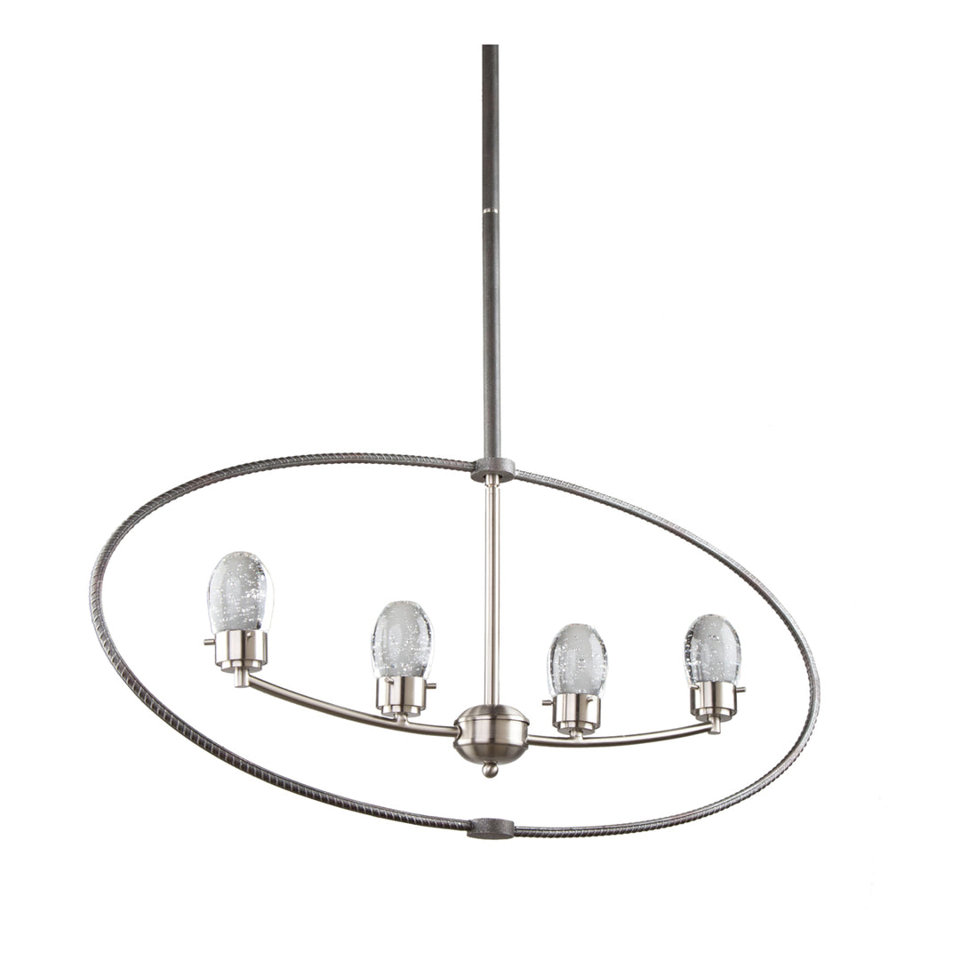 Artcraft Kingsford AC7454 Pendant Light - Slate & brushed nickel