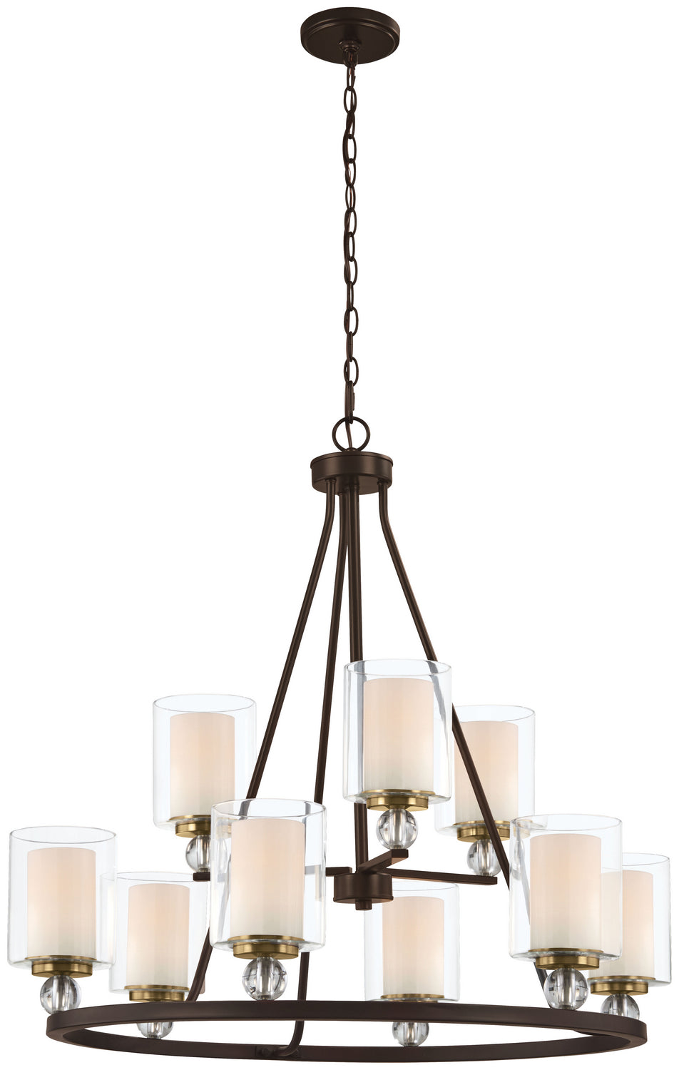 Minka-Lavery Studio 5 3079-416 Chandelier Light - Painted Bronze W/Natural Brush