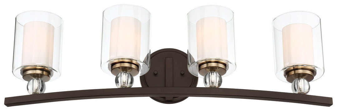 Minka-Lavery Studio 5 3080-416 Bath Vanity Light 33 in. wide - Painted Bronze W/Natural Brush