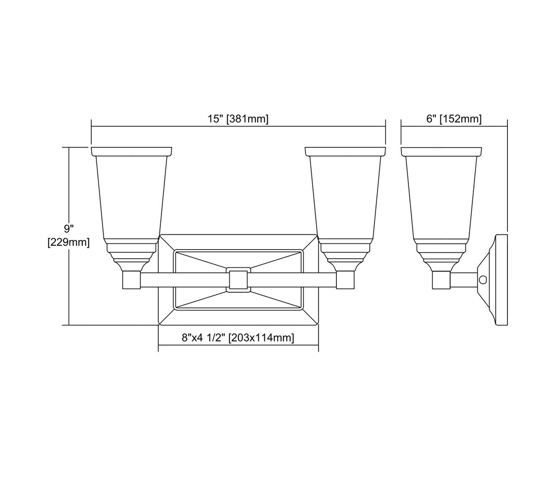 Elk Sinclair CN573212 Bath Vanity Light 15 in. wide - Polished Chrome