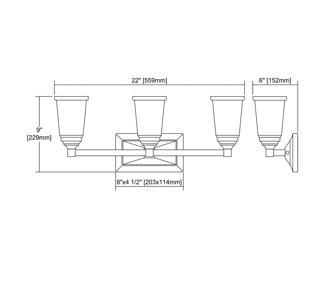 Elk Sinclair CN573311 Bath Vanity Light 22 in. wide - Brushed Nickel