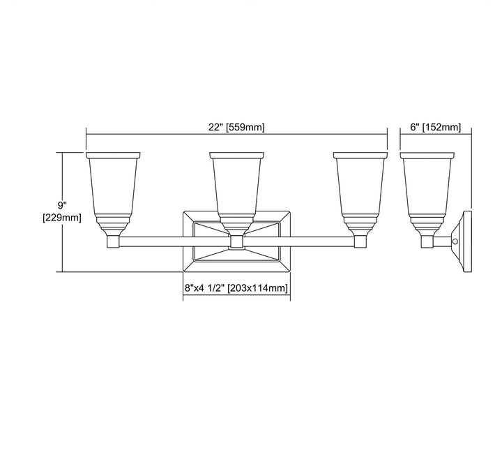 Elk Sinclair CN573311 Bath Vanity Light 22 in. wide - Brushed Nickel